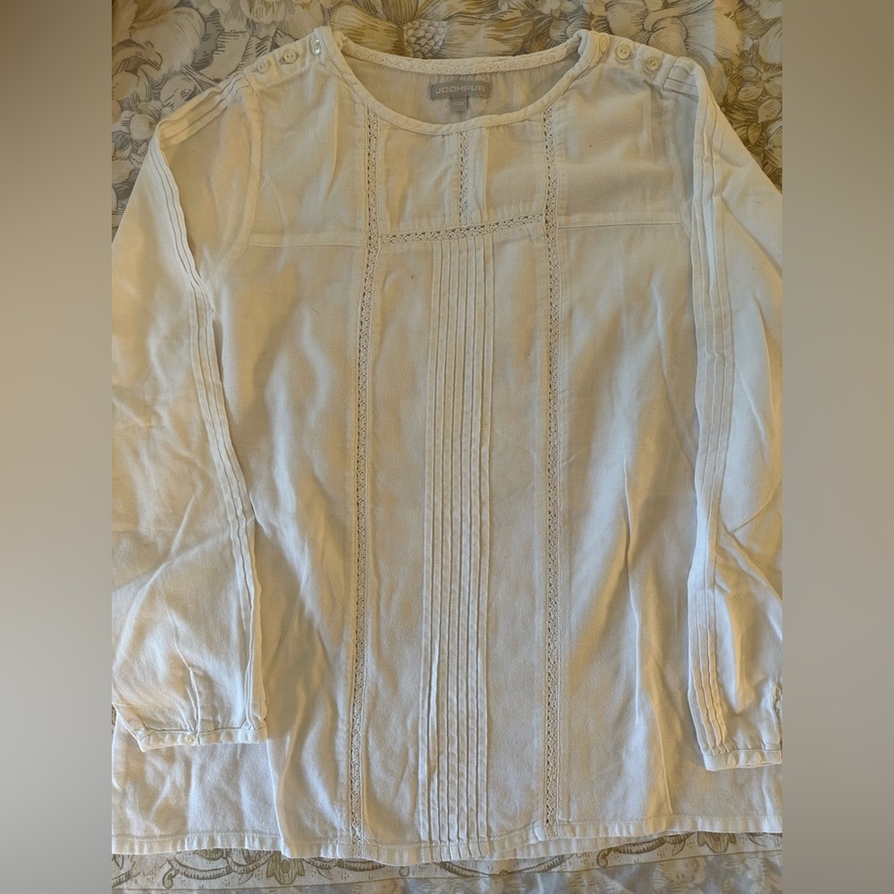 Girls White long sleeve top